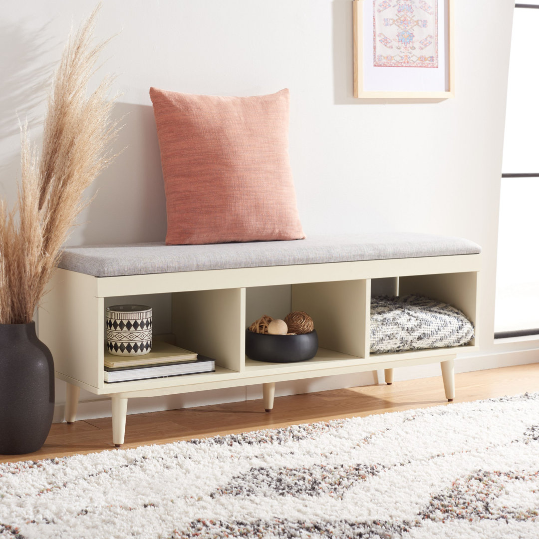 Hungate Wood Shelves Storage Bench